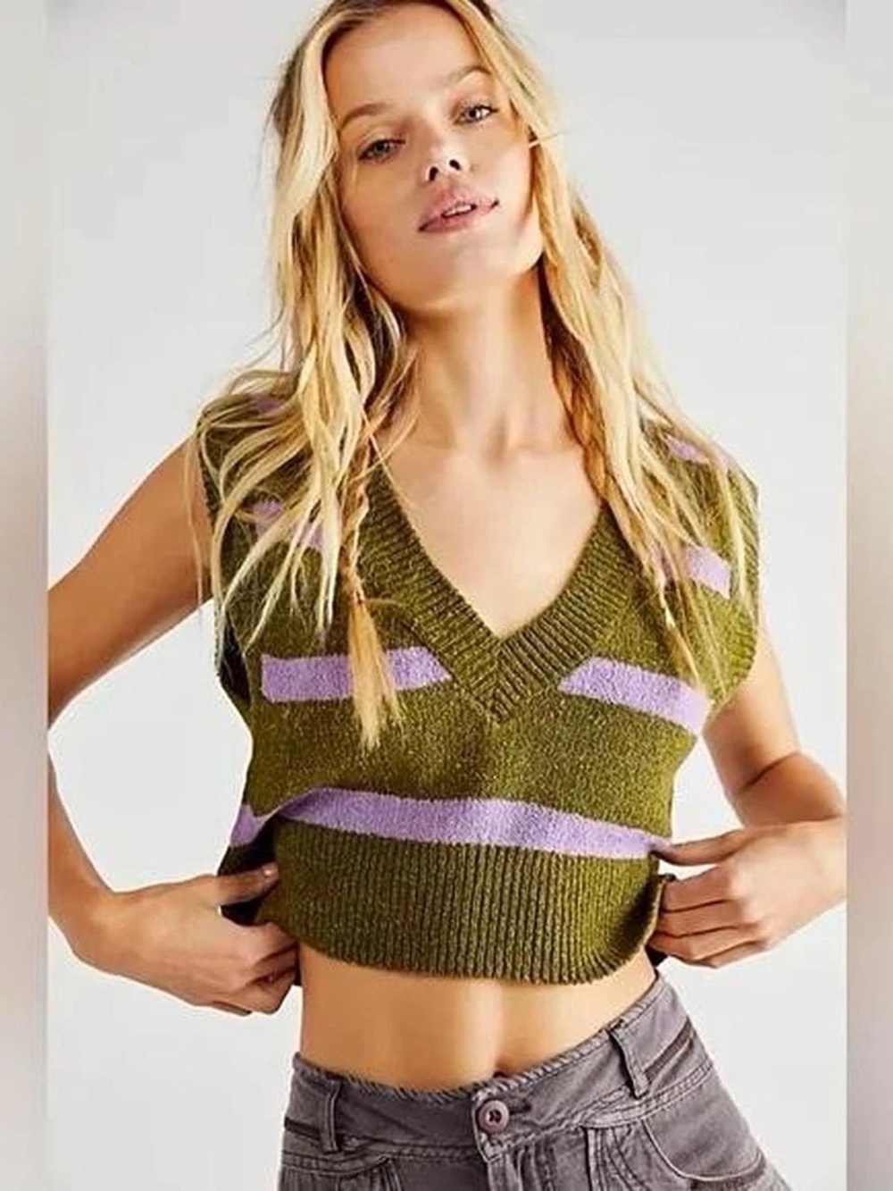 Free People Santa Monica Sweater Vest LARGE